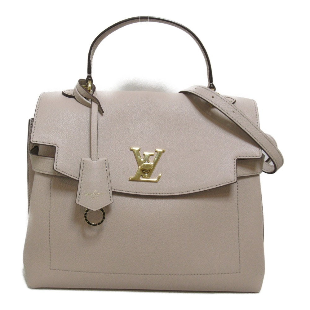 Louis Vuitton Lock Me Ever MM 2-Way Shoulder Bag Leather Taurillon Women's Gray